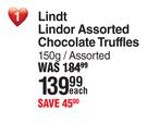Lindt Lindor Assorted Chocolate Truffles Assorted-150g Each