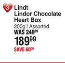 Lindt Lindor Chocolates Heart Box-200g Each