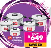 Hart 10 Piece J7 Aluminium Cookware Set-Per Set