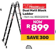 Tradequip Dual Matt Black Ladder