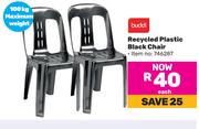 Buddi Recycled Plastic Black Chair-Each