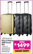 Travelwize Onyx 3 Piece ABS Travel Set-Per Set
