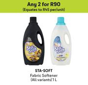Sta-Soft Fabric Softener (All Variants)-For Any 2 x 1Ltr