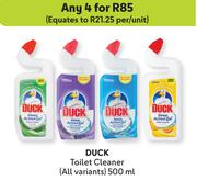 Duck Toilet Cleaner (All Variants)-For Any 4 x 500ml