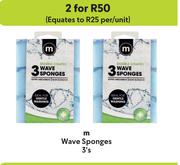 M Wave Sponges-For 2 x 3's Pack