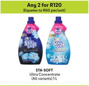 Sta-Soft Ultra Concentrate (All Variants)-For Any 2 x 1Ltr