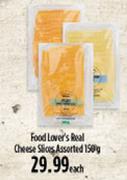 Food Lover's Real Cheese Slices-150g Each