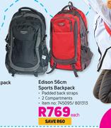Edison 56cm Sports Backpack-Each