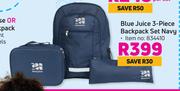 Blue Juice 3 Piece Backpack Set Navy