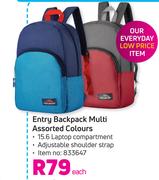 Entry Backpack Multi Assorted Colours-Each