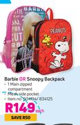 Barbie Or Snoopy Backpack-Each