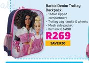 Barbie Denim Trolley Backpack