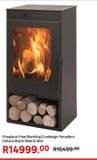 Eco Design Panadero 6.3Kw Zahara Black Steel Free Standing Fireplace