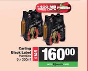 Carling Black Label Handies-For 2 x 6 x 330ml