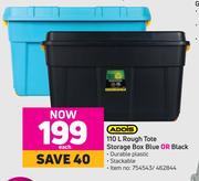 Addis 110L Rough Tote Storage Box Blue Or Black-Each