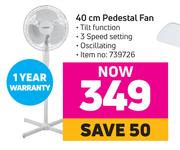 Logik 40cm Pedestal Fan