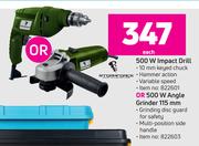 Storm Force 500W Impact Drill Or 500W Angle Grinder 115mm-Each