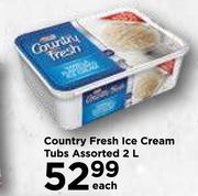 Country Fresh Ice Cream Tubs Assorted-2L Each