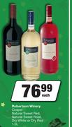 Robertson Winery Chapel Natural Sweet Red,Natural Sweet Rose,Dry White Or Dry Red-1.5L Each