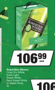 Robertson Winery Crisp Dry White,Extra Light,Sweet White,Semi Sweet White Or Sweet Rose-3L Each