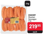 Eskort Russian Sausages-2Kg Each