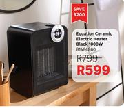Equation 1800W Black Ceramic Electric Heater 81484860