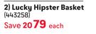 MissMolly Lucky Hipster Basket 443258-Each