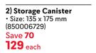 Storage Canister 850006729