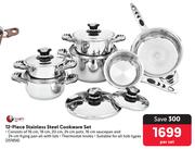 Tissolli 12-piece Stainless Steel Cookware Set 251856-Per Set
