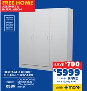 Heritage 3 Door Built-In Cupboard