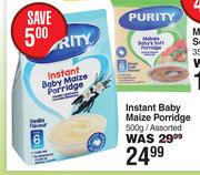 Purity instant shop baby maize porridge
