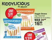 Kiddy Licious Veggie Straws Assorted-12g Each