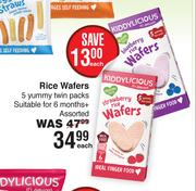 Kiddy Licious Rice Wafers 5 Yummy Twin Packs Assorted-Each