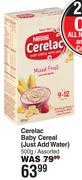 Nestle Cerelac Baby Cereal Just Add Water Assorted-500g
