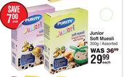 Purity Junior Soft Muesli Assorted-350g Each