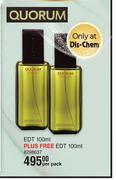 Quorum EDT 100ml Plus Free EDT 100ml-Per Pack