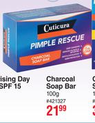 Cuticura Pimple Rescue Charcoal Soap Bar-100g