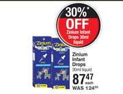 Zinium Infant Drops-30ml Liquid Each