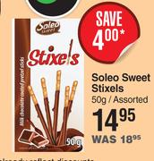 Soleo Sweet Stixels Assorted-50g 