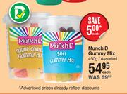 Munch 'D Gummy Mix Assorted-450g Each