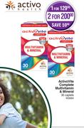Activo Vite Complete Multivitamin & Mineral 30 Caplets-For 1