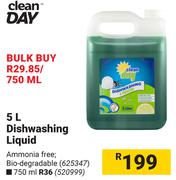 Clean Day Dishwashing Liquid 520999-750ml