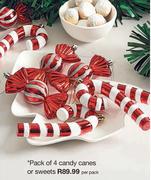 Pack of 4 Candy Canes or Sweets-Per Pack