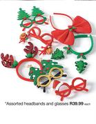 Assoretd Headbands And Glasses-Each
