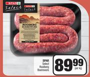 Spar Select Rooiberg Boerewors-Per Kg