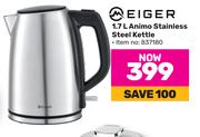 Meiger 1.7L Animo Stainless Steel Kettle