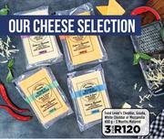 Food Lover's Cheddar, Gouda, White Cheddar Or Mozzarella-For 3 x 400g