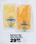 Food Lover's Real Cheese Slices-150g Each