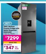 Defy 348L Bottom Freezer Fridge With Water Dispenser DAC645