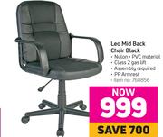 Leo Mid Back Chair Black